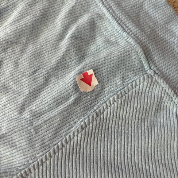 BDG Shannen Slinky V-Neck Long Sleeve T-Shirt in Blue - Picture 6 of 9